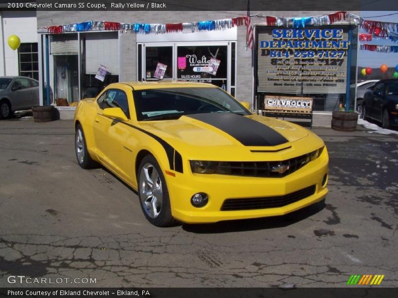 Rally Yellow / Black 2010 Chevrolet Camaro SS Coupe