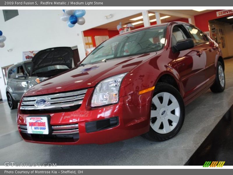 Redfire Metallic / Medium Light Stone 2009 Ford Fusion S