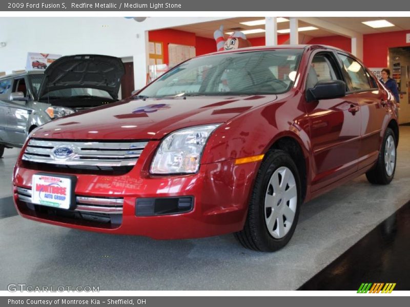 Redfire Metallic / Medium Light Stone 2009 Ford Fusion S