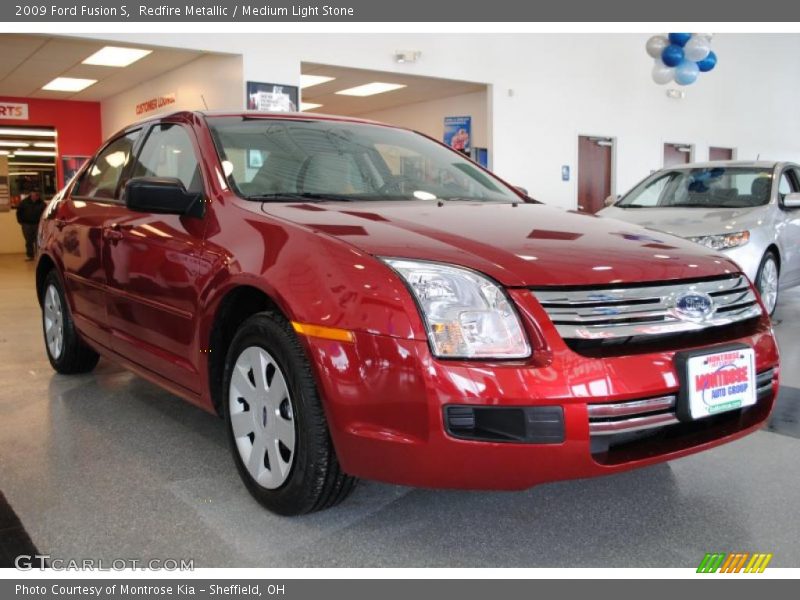 Redfire Metallic / Medium Light Stone 2009 Ford Fusion S