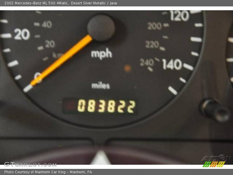Desert Silver Metallic / Java 2002 Mercedes-Benz ML 500 4Matic