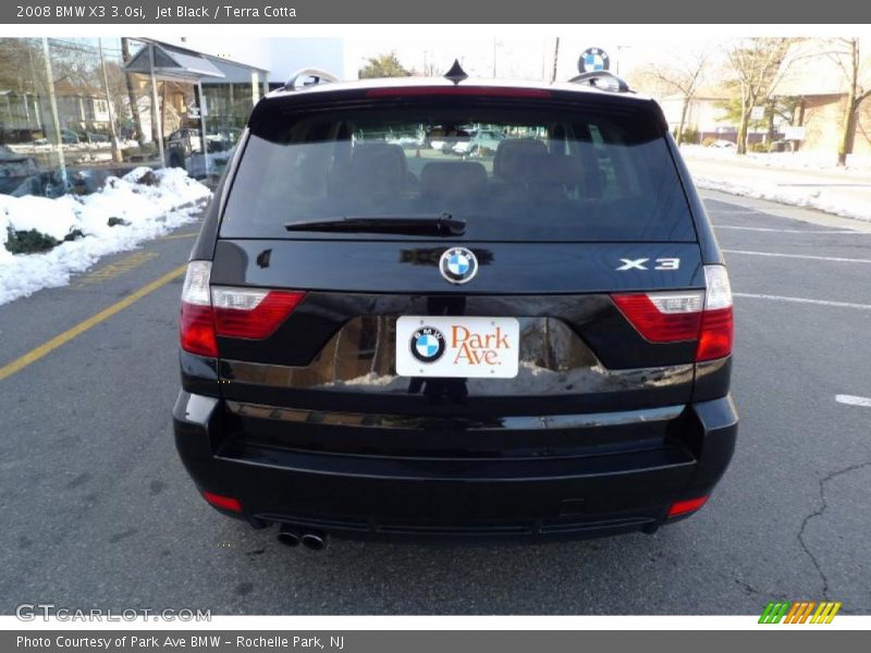 Jet Black / Terra Cotta 2008 BMW X3 3.0si