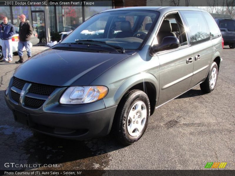 Onyx Green Pearl / Taupe 2003 Dodge Caravan SE