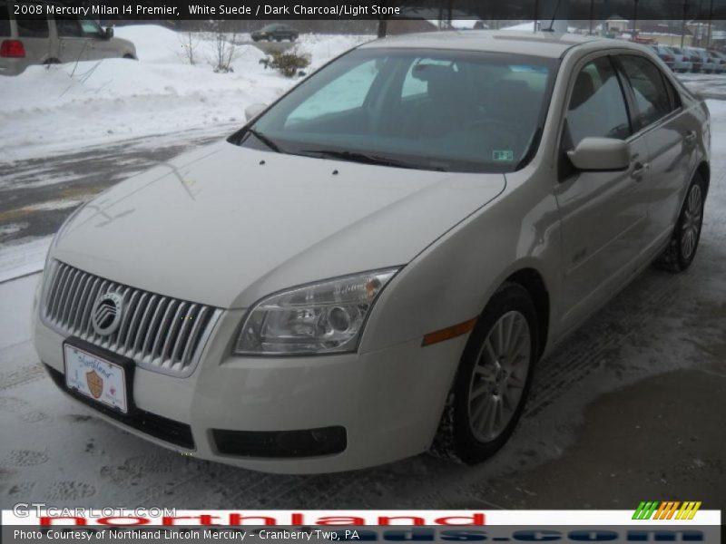 White Suede / Dark Charcoal/Light Stone 2008 Mercury Milan I4 Premier