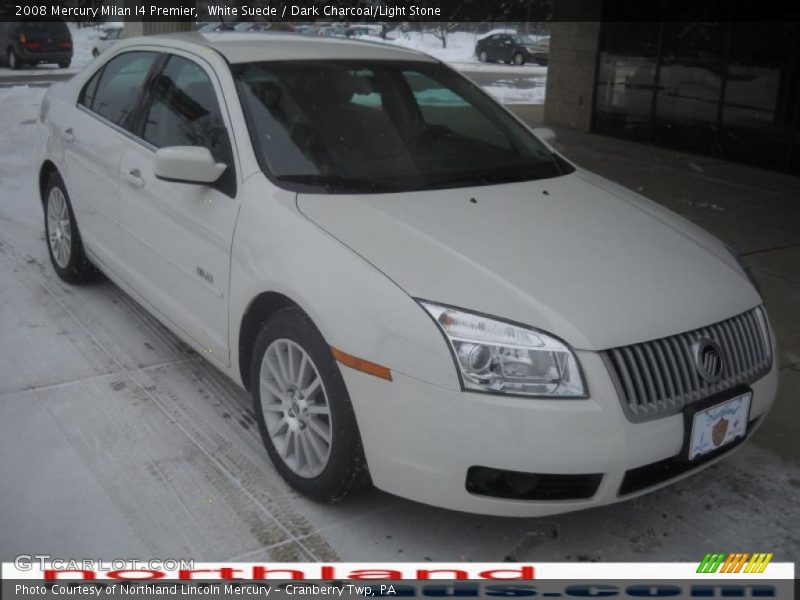 White Suede / Dark Charcoal/Light Stone 2008 Mercury Milan I4 Premier