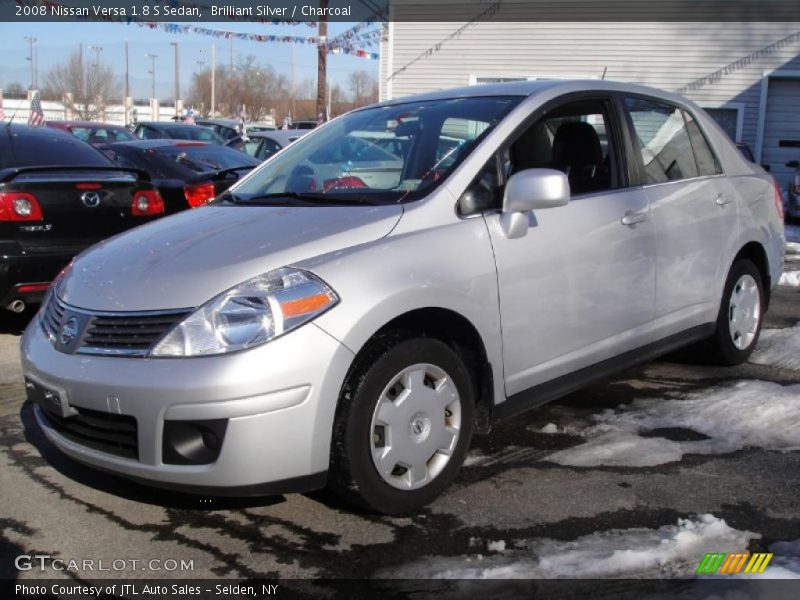 Brilliant Silver / Charcoal 2008 Nissan Versa 1.8 S Sedan