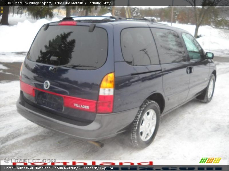 True Blue Metallic / Portland Gray 2002 Mercury Villager Sport