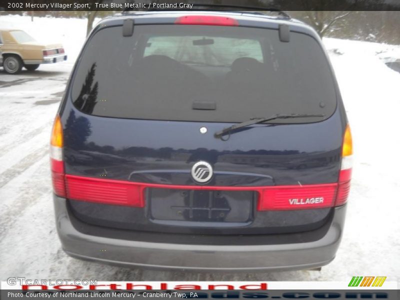 True Blue Metallic / Portland Gray 2002 Mercury Villager Sport