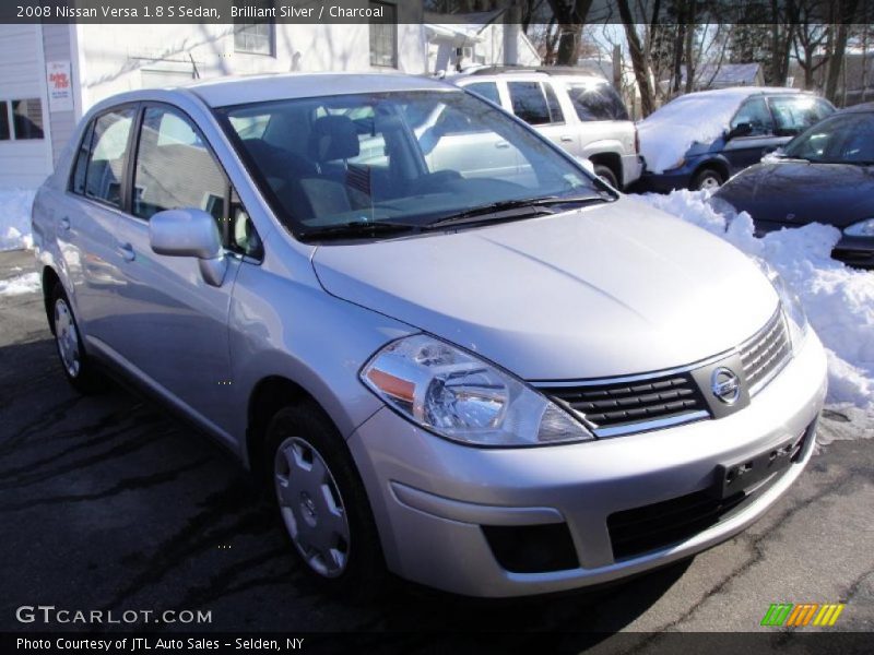 Brilliant Silver / Charcoal 2008 Nissan Versa 1.8 S Sedan