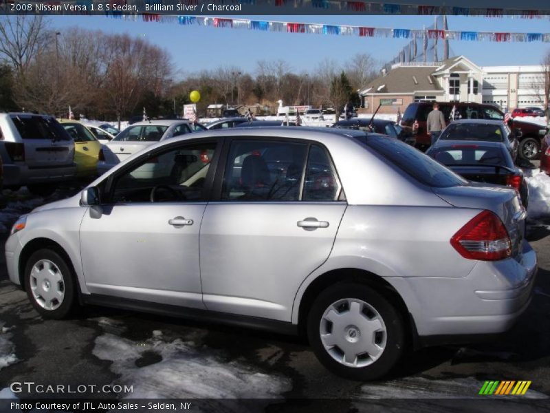 Brilliant Silver / Charcoal 2008 Nissan Versa 1.8 S Sedan
