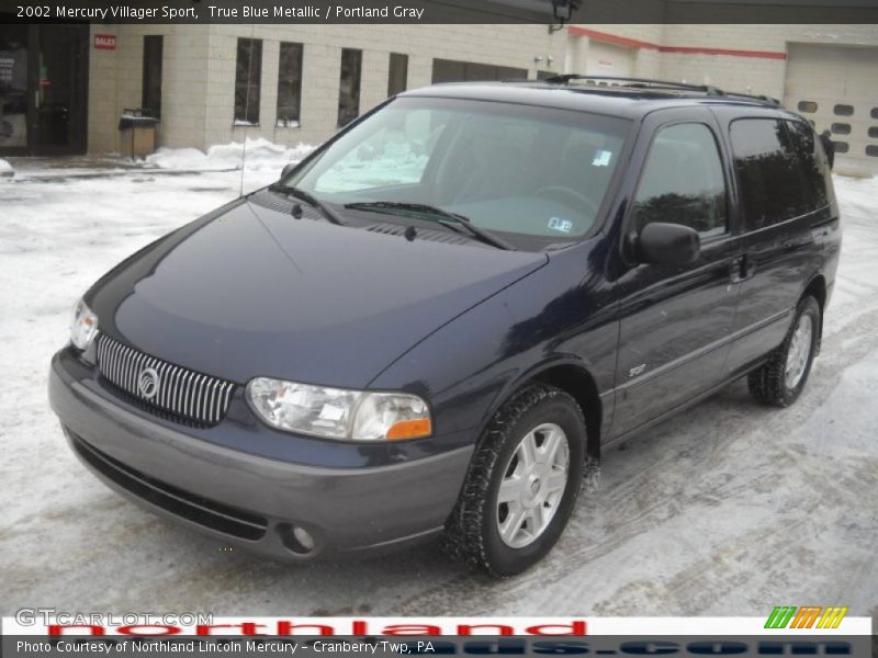 True Blue Metallic / Portland Gray 2002 Mercury Villager Sport