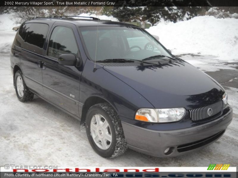 True Blue Metallic / Portland Gray 2002 Mercury Villager Sport