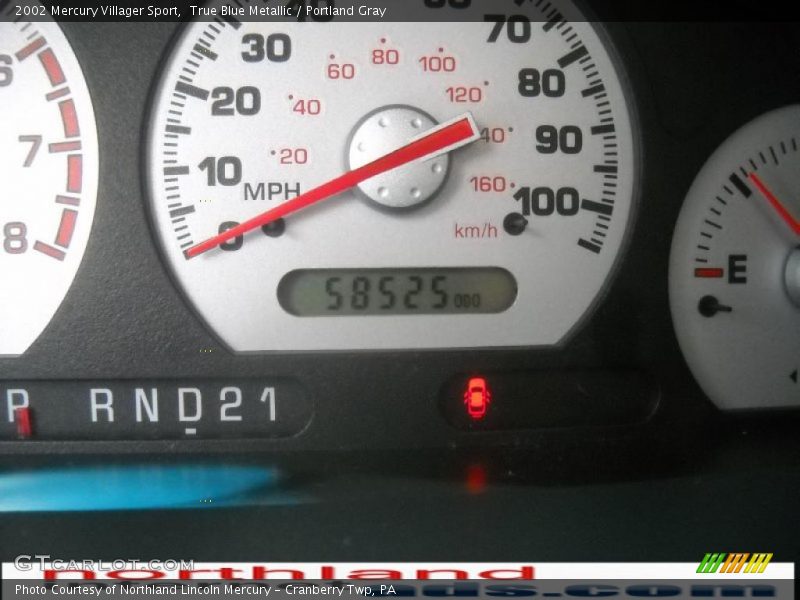 True Blue Metallic / Portland Gray 2002 Mercury Villager Sport