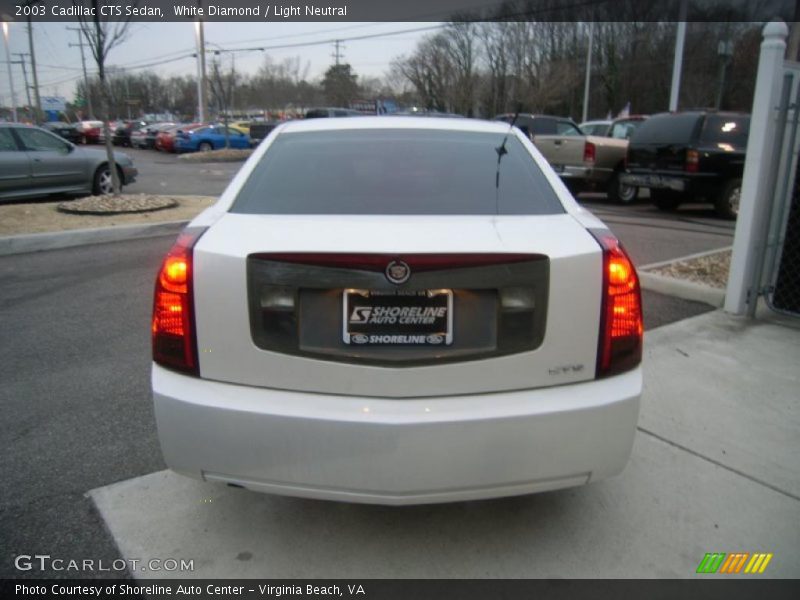 White Diamond / Light Neutral 2003 Cadillac CTS Sedan