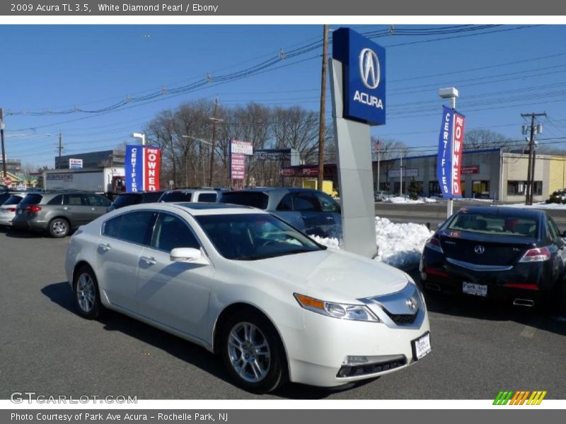 White Diamond Pearl / Ebony 2009 Acura TL 3.5
