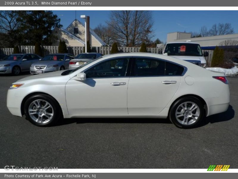 White Diamond Pearl / Ebony 2009 Acura TL 3.5