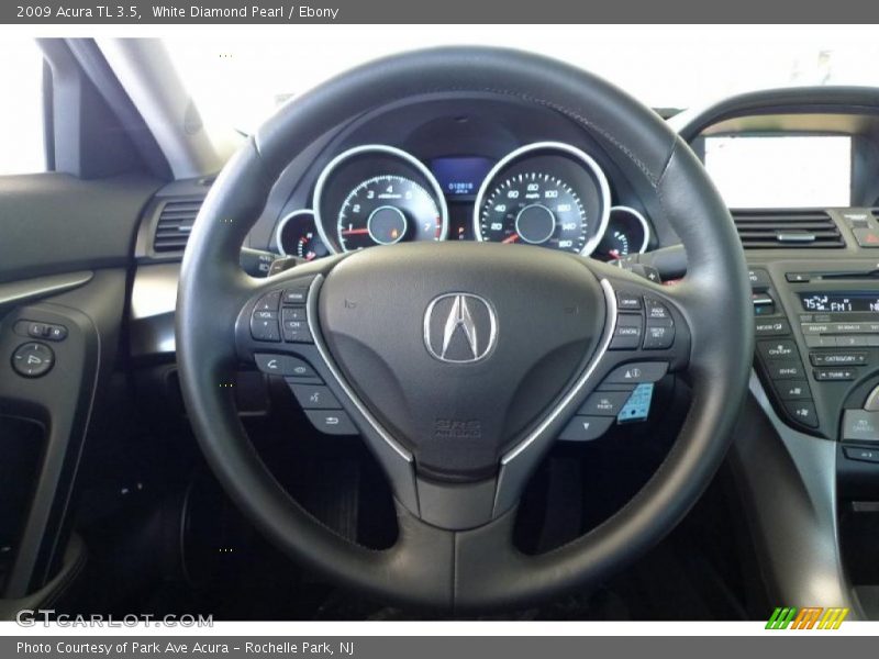 White Diamond Pearl / Ebony 2009 Acura TL 3.5