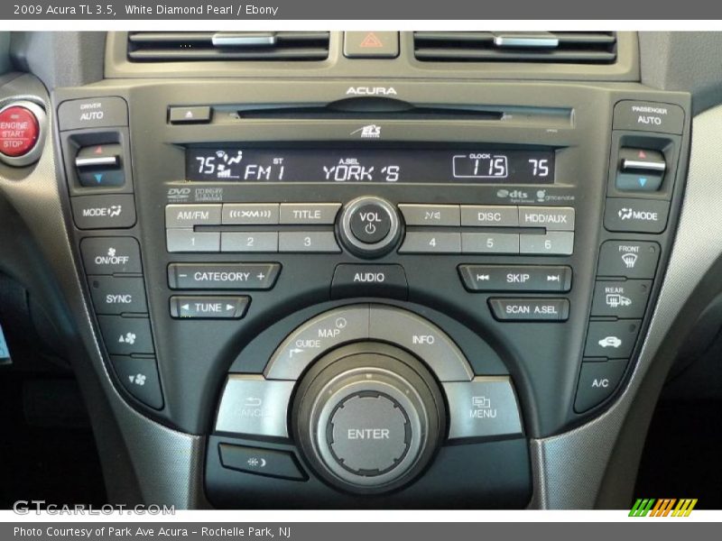 White Diamond Pearl / Ebony 2009 Acura TL 3.5