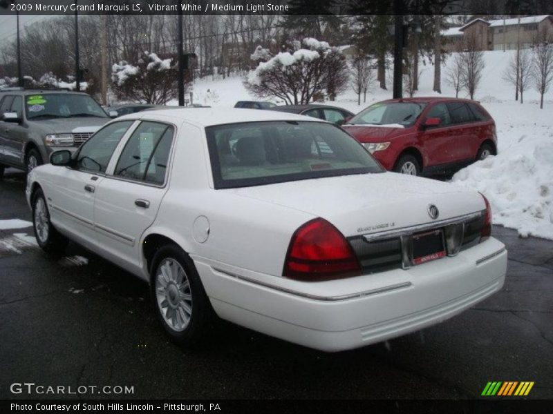 Vibrant White / Medium Light Stone 2009 Mercury Grand Marquis LS