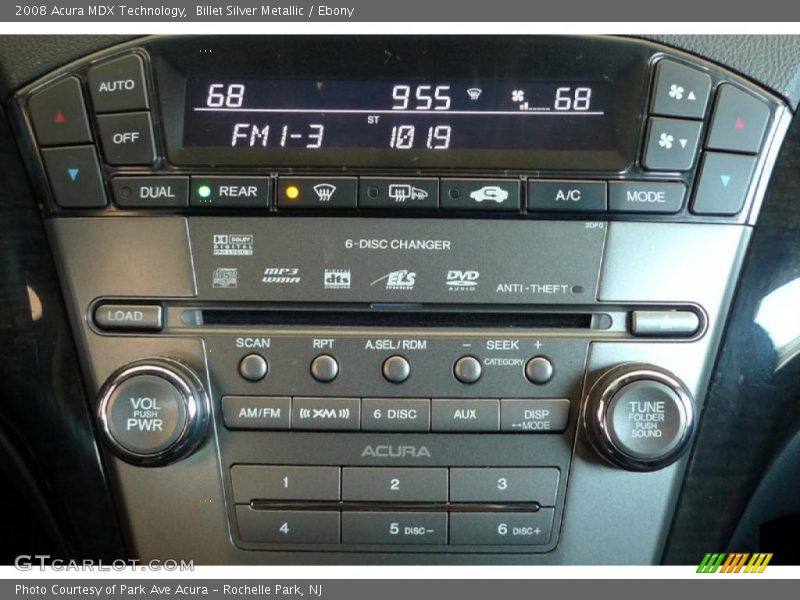 Billet Silver Metallic / Ebony 2008 Acura MDX Technology