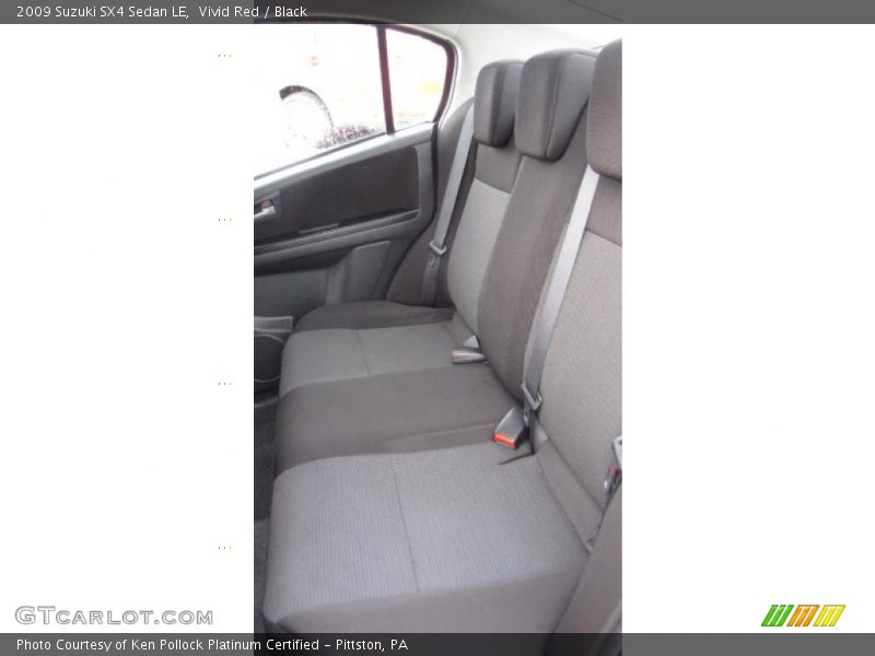 Vivid Red / Black 2009 Suzuki SX4 Sedan LE