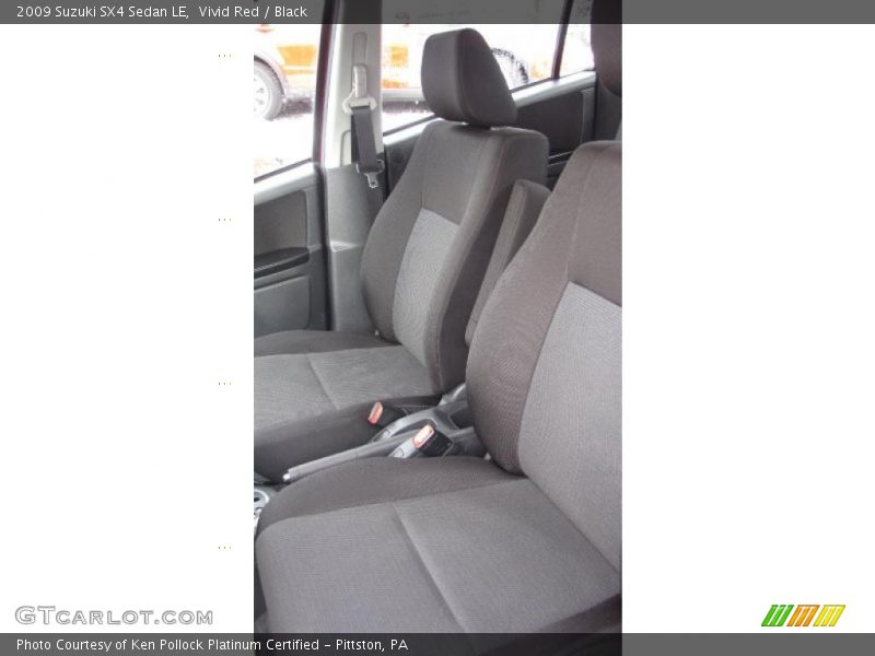 Vivid Red / Black 2009 Suzuki SX4 Sedan LE