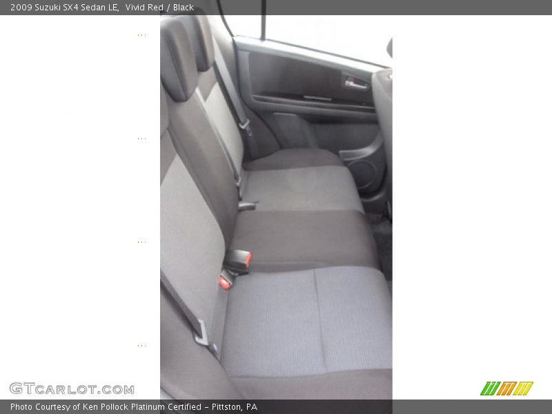 Vivid Red / Black 2009 Suzuki SX4 Sedan LE