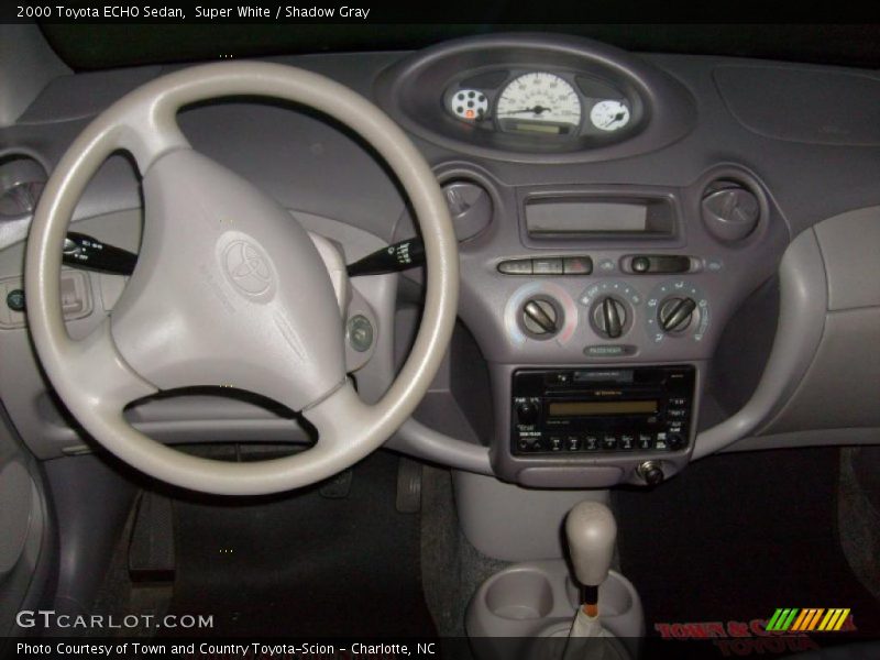 Super White / Shadow Gray 2000 Toyota ECHO Sedan