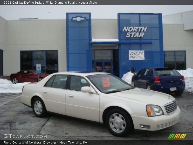 White Diamond Pearl / Neutral Shale 2002 Cadillac DeVille Sedan