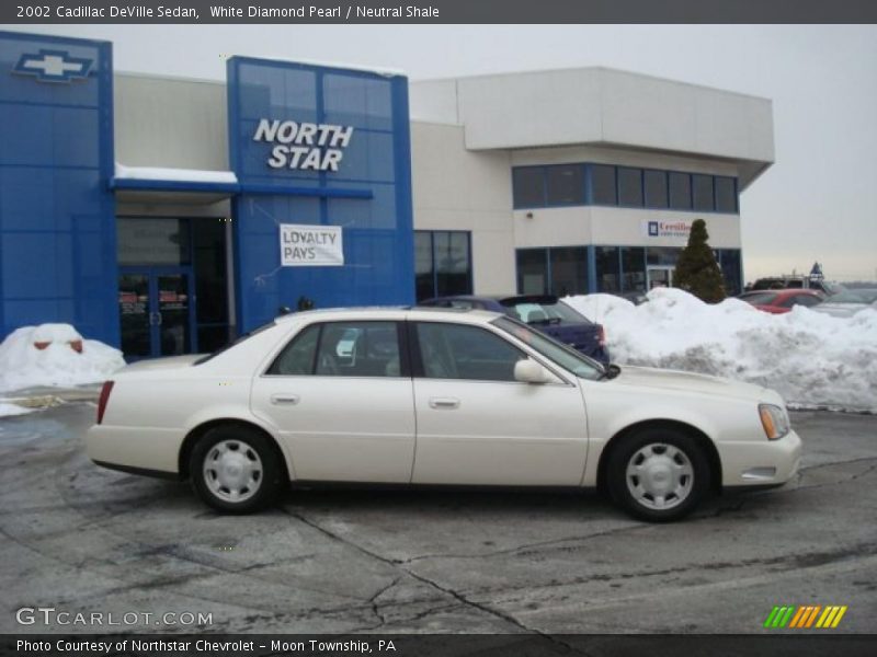 White Diamond Pearl / Neutral Shale 2002 Cadillac DeVille Sedan