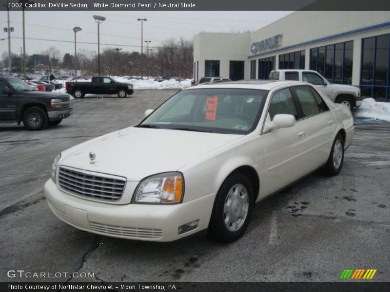 White Diamond Pearl / Neutral Shale 2002 Cadillac DeVille Sedan