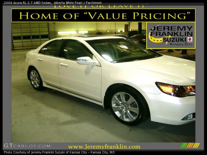Alberta White Pearl / Parchment 2009 Acura RL 3.7 AWD Sedan