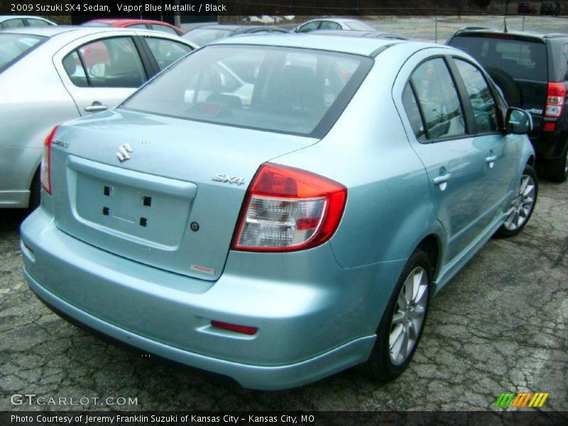 Vapor Blue Metallic / Black 2009 Suzuki SX4 Sedan