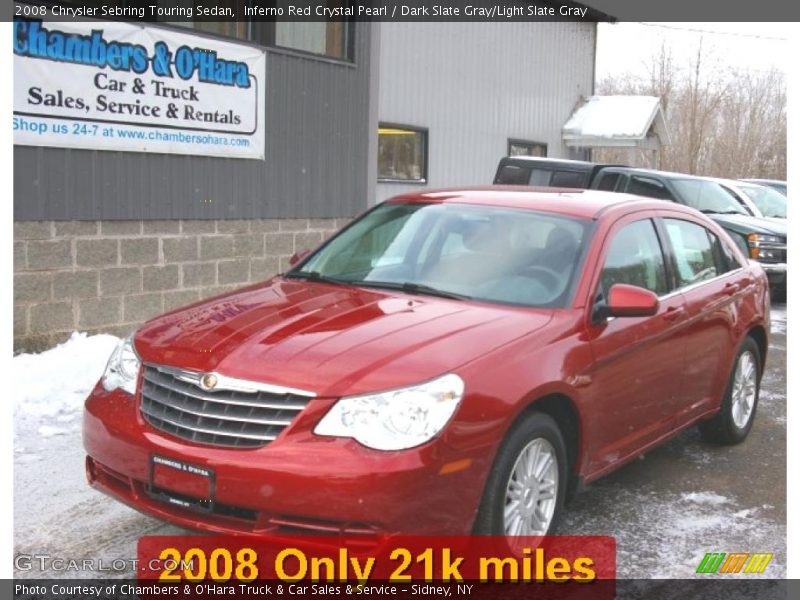 Inferno Red Crystal Pearl / Dark Slate Gray/Light Slate Gray 2008 Chrysler Sebring Touring Sedan