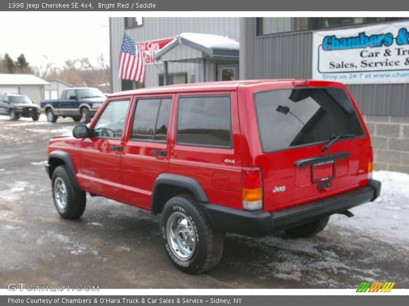 Bright Red / Saddle 1998 Jeep Cherokee SE 4x4