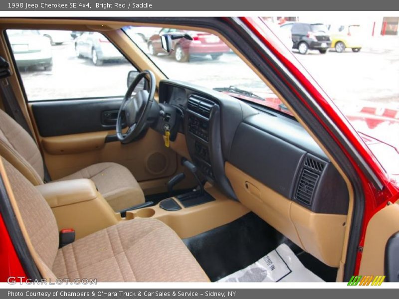 Bright Red / Saddle 1998 Jeep Cherokee SE 4x4