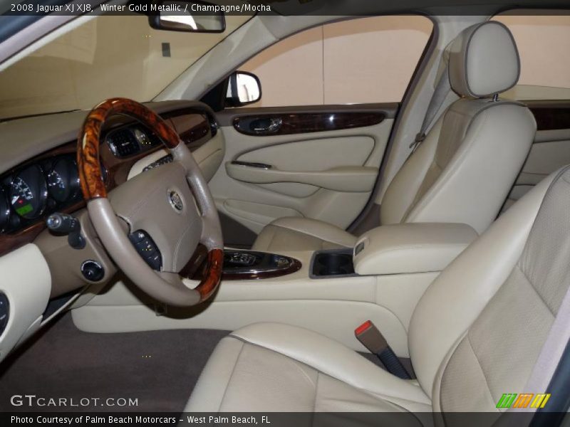 Winter Gold Metallic / Champagne/Mocha 2008 Jaguar XJ XJ8