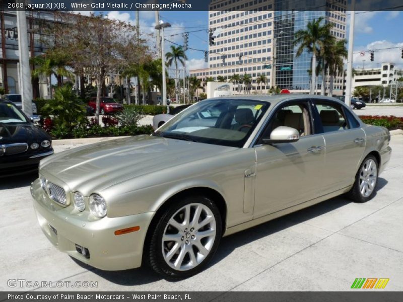 Winter Gold Metallic / Champagne/Mocha 2008 Jaguar XJ XJ8