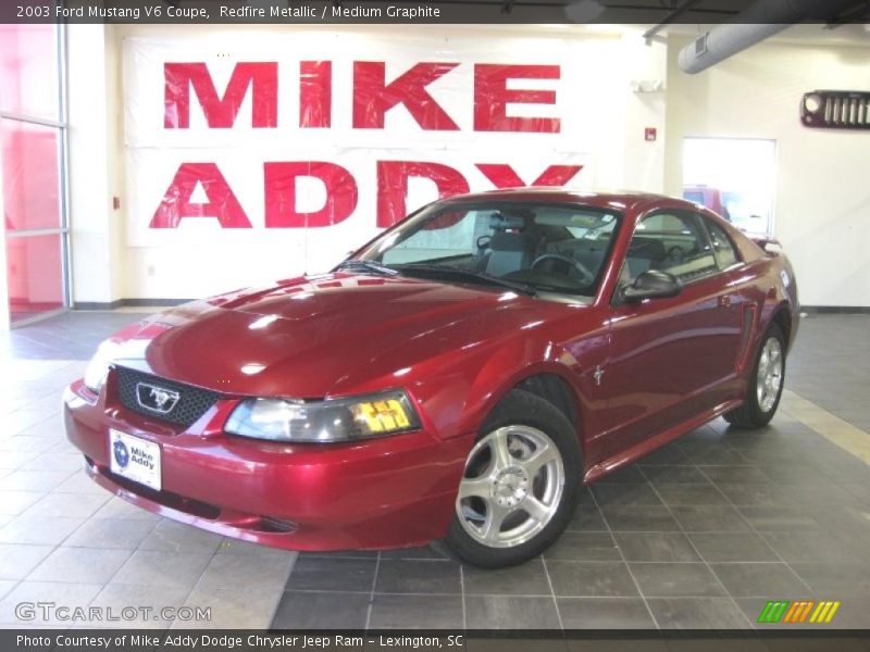 Redfire Metallic / Medium Graphite 2003 Ford Mustang V6 Coupe