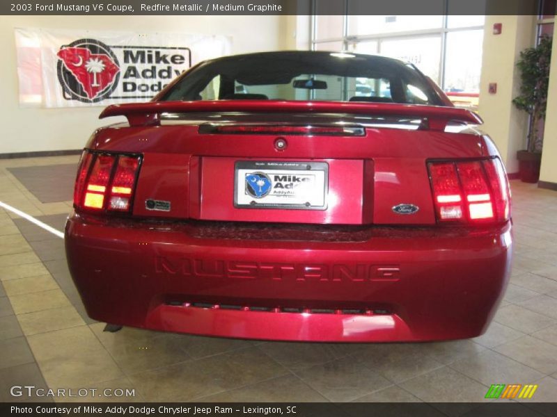 Redfire Metallic / Medium Graphite 2003 Ford Mustang V6 Coupe