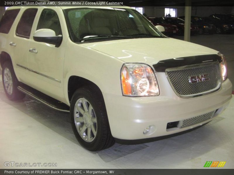 Summit White / Cocoa/Light Cashmere 2009 GMC Yukon Denali AWD