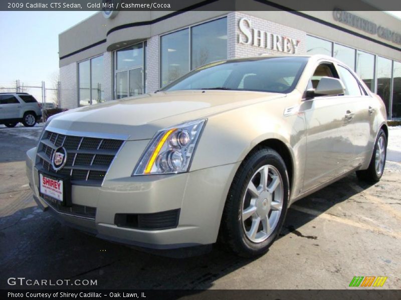 Gold Mist / Cashmere/Cocoa 2009 Cadillac CTS Sedan