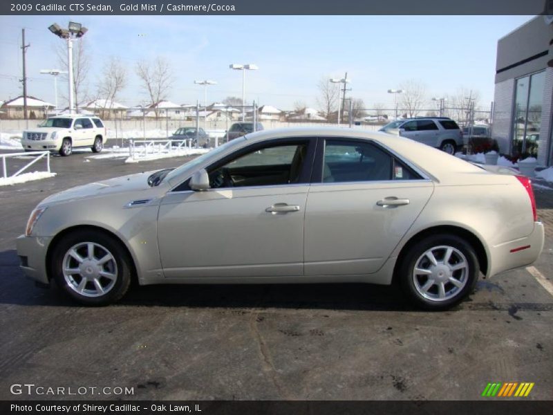 Gold Mist / Cashmere/Cocoa 2009 Cadillac CTS Sedan