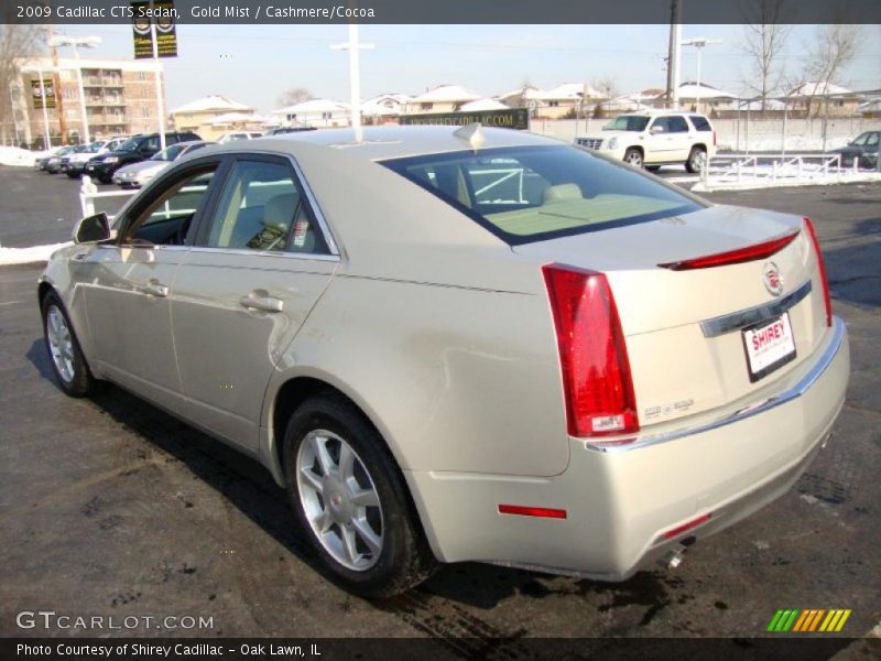 Gold Mist / Cashmere/Cocoa 2009 Cadillac CTS Sedan