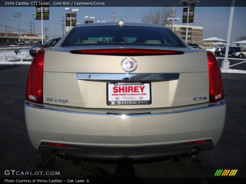 Gold Mist / Cashmere/Cocoa 2009 Cadillac CTS Sedan