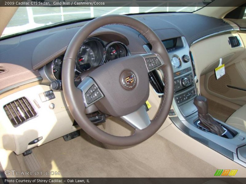 Gold Mist / Cashmere/Cocoa 2009 Cadillac CTS Sedan