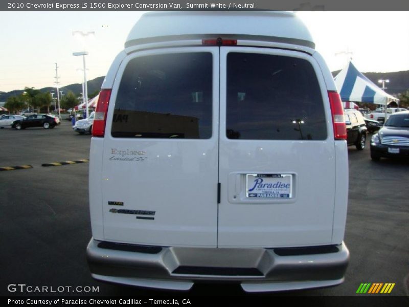 Summit White / Neutral 2010 Chevrolet Express LS 1500 Explorer Conversion Van