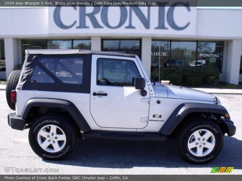 Bright Silver Metallic / Dark Slate Gray/Medium Slate Gray 2009 Jeep Wrangler X 4x4