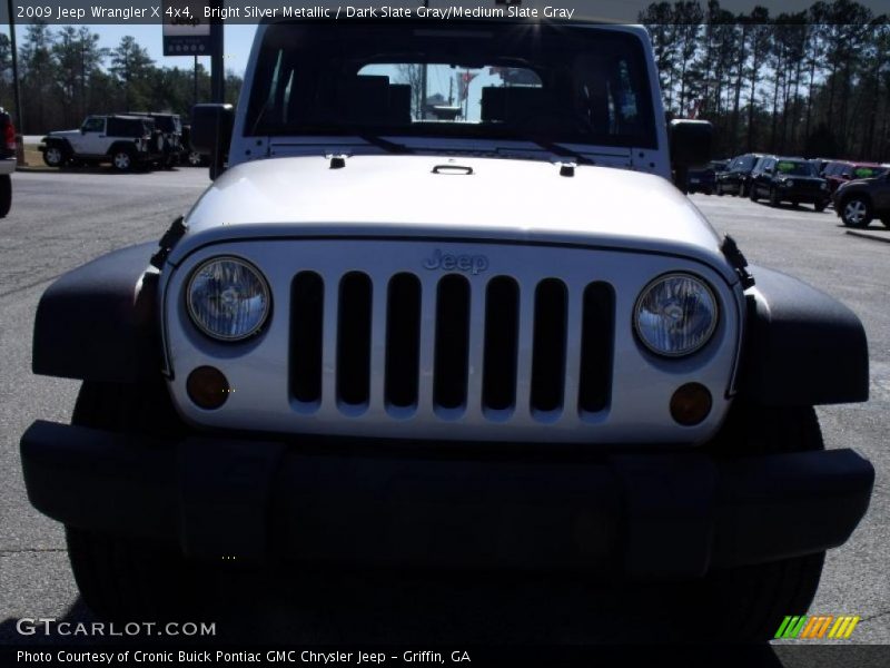 Bright Silver Metallic / Dark Slate Gray/Medium Slate Gray 2009 Jeep Wrangler X 4x4