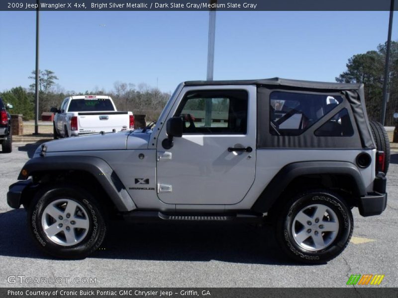 Bright Silver Metallic / Dark Slate Gray/Medium Slate Gray 2009 Jeep Wrangler X 4x4